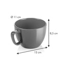 TAZA JUMBO 590 ML CREMA SHINE, GRIS