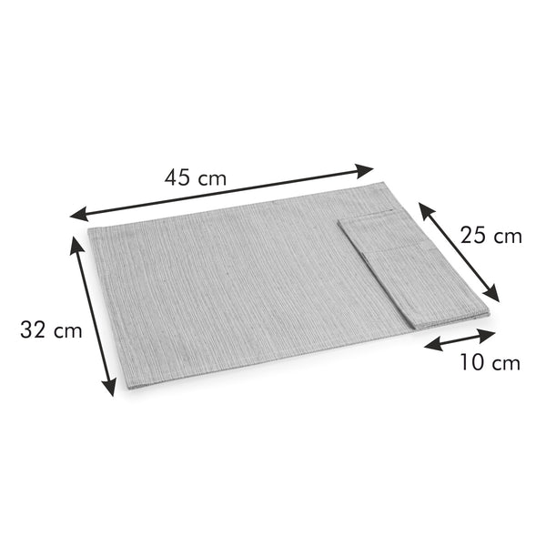 MANTEL INDIVIDUAL DE TELA CON BOLSILLO PARA CUBIERTOS 45X32CM FLAIR LOUNGE, ROJO